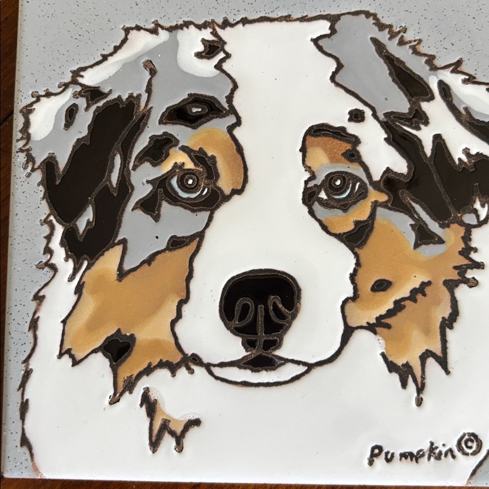 Hand Crafted Australian Shepherd Tile by Pumpkin Tile - Picture 5 of 5